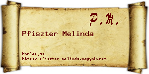 Pfiszter Melinda névjegykártya