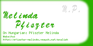 melinda pfiszter business card